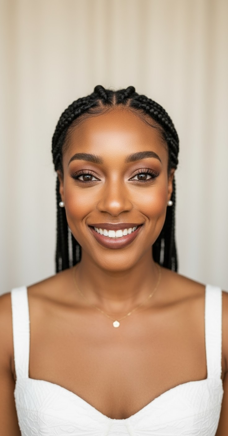 After Two Cornrow Braids